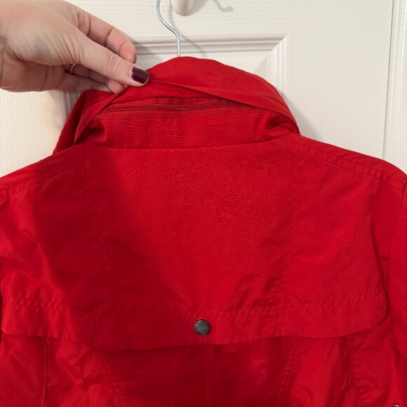 Cole Haan Women's Red Travel Trench Raincoat Jacket Small - Picture 5 of 15